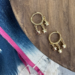 Starry Night Huggie Hoops