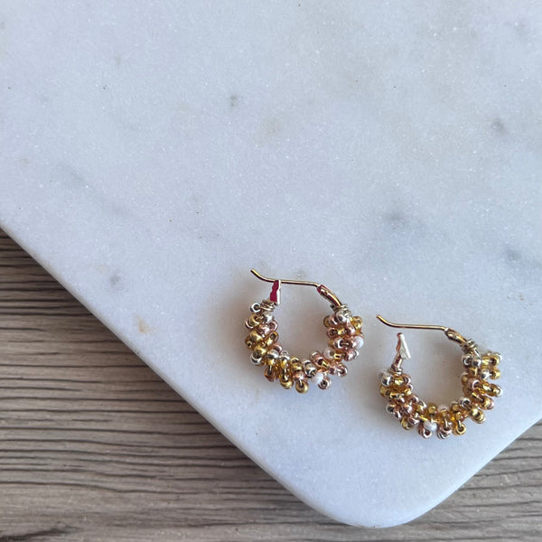 Bijou! Beaded Hoops